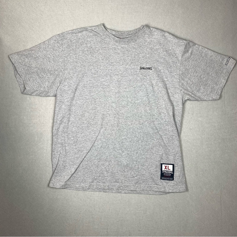 Spalding T-Shirt Men's XL Gray Athletic Logo Casual Short Sleeve Tee